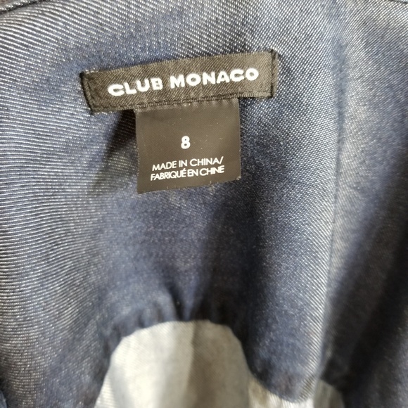 Club Monaco Ladore Denim Tie Front Dress 8 - Picture 6 of 8